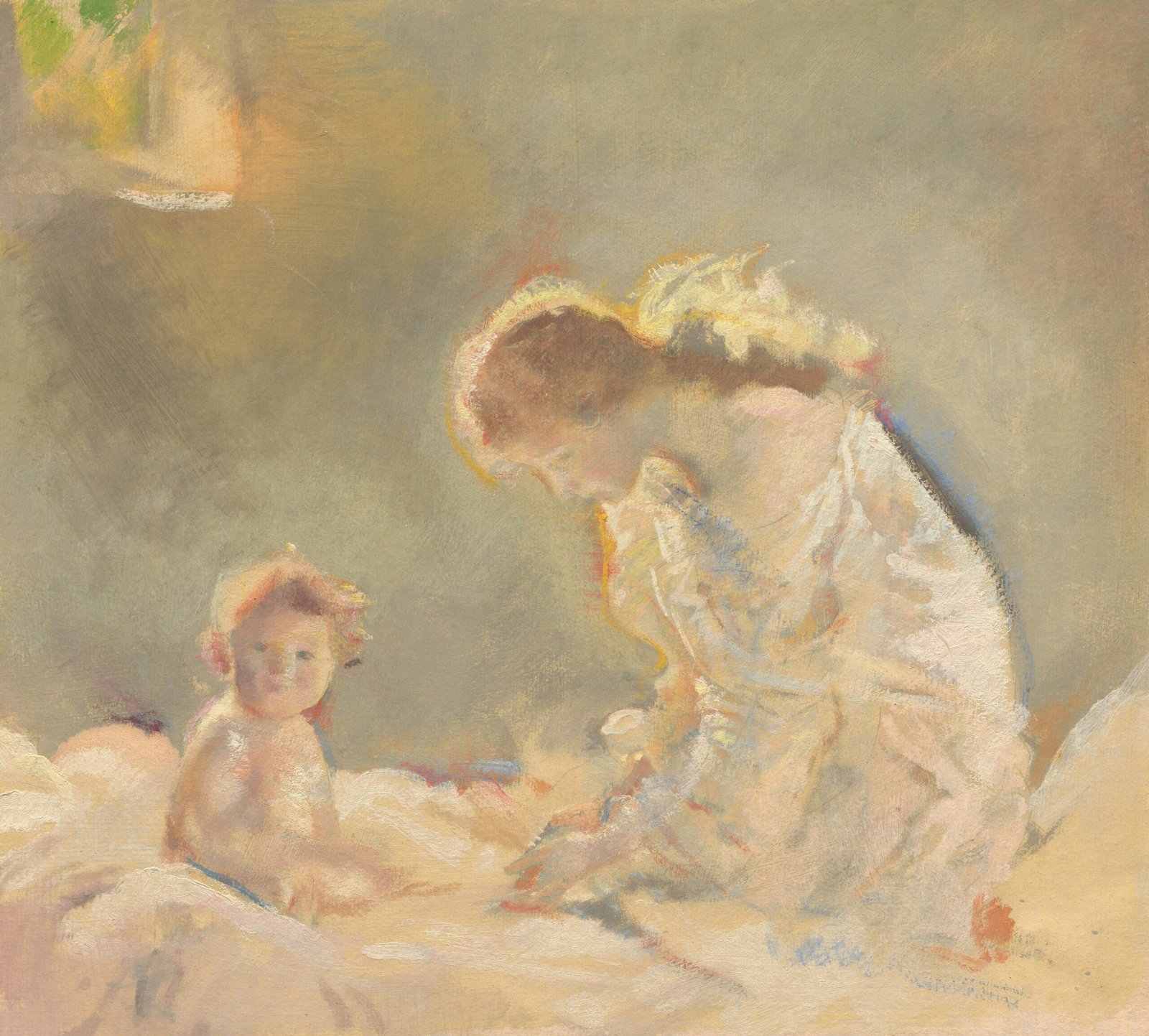 Child Worship c. 1926 Charles Sims (British, 1873–1928) England, 20th century oil on paper over graphite https://www.clevelandart.org/art/1938.52