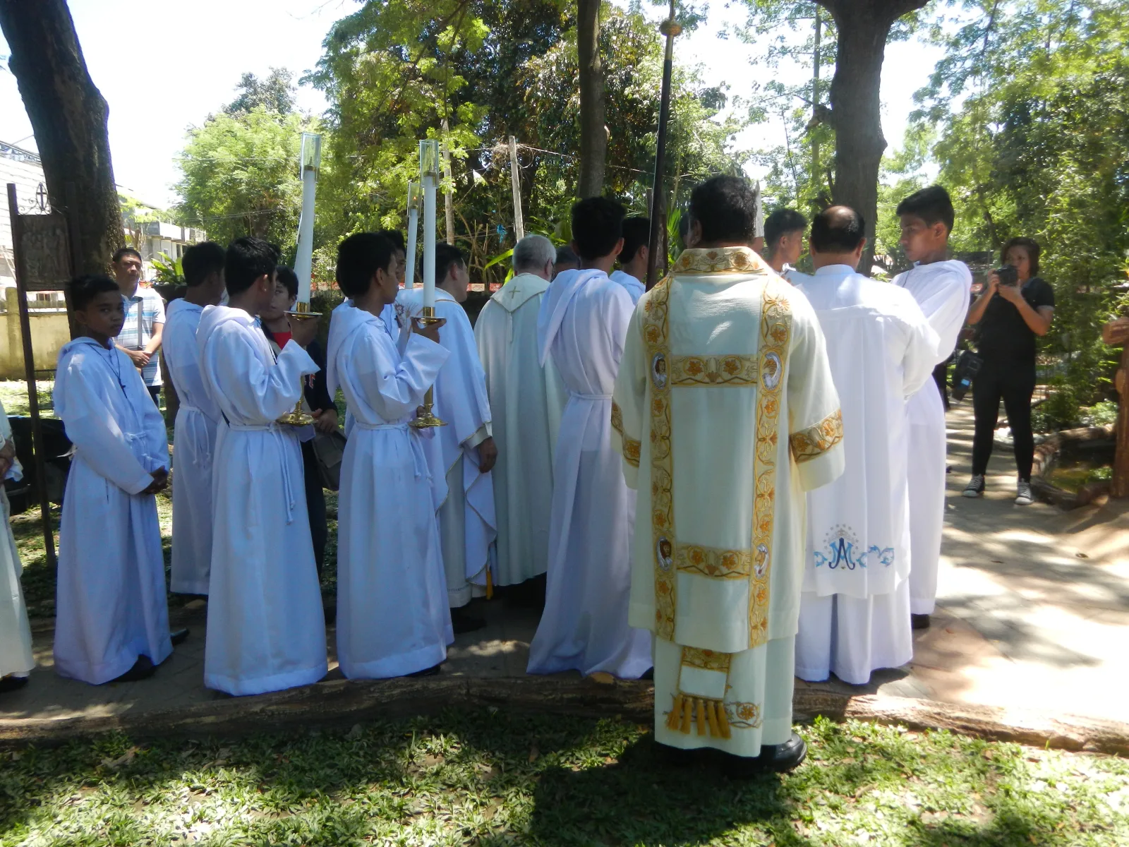 Fountain of Mercy Prayer Garden and Candle Room (Sanctuary of the Holy Face of Jesus, Nampicuan, Nueva Ecija) - Solemn Blessing Priestly Blessing and Inauguration in the Enthronement of the Relic of the Holy Face of Jesus (1st Year Anniversary, Sanctuary of the Holy Face of Jesus, Nampicuan, Nueva Ecija) formerly, Immaculate Conception Parish Church of Nampicuan, (Replica of Manopello icon enthroned in Nampicuan, Nueva Ecija; thousands expected at La Naval grand procession today by San Jose Bishop Roberto Mallari,  Tarlac Bishop Florentino Cinenze and Parish priest in Fr. Christian Magtalas; in Town Proper, Barangays North poblacion, Don Vicente Diaz, Northwest Poblacion, West Central Poblacion and Southwest Poblacion, Nampicuan, Nueva Ecija).