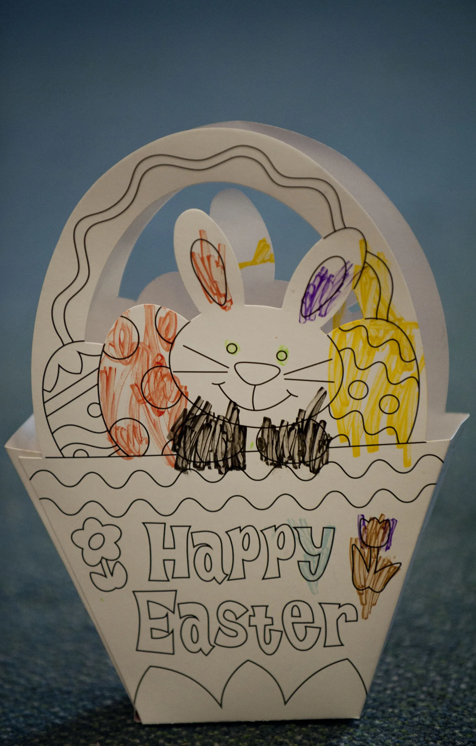 Children and parents made various arts and crafts at the Easter Bunny Kids at Play event April 4, 2012, at Incirlik Air Base, Turkey. The event was hosted by the 39th Force Support Squadron and included games, a chance to take photos with the Easter bunny, and an egg hunt.