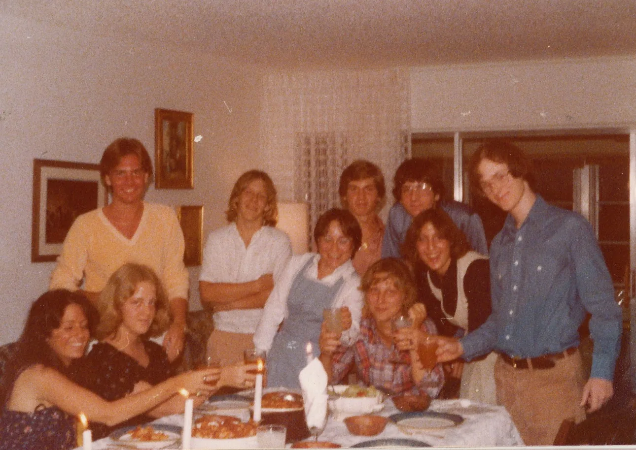High school friends, Sweet 16 party, Broward County Florida, 1977.