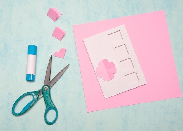 Diy postcard valentines day wedding decorations step 3 scrapbook frame background handmade gift