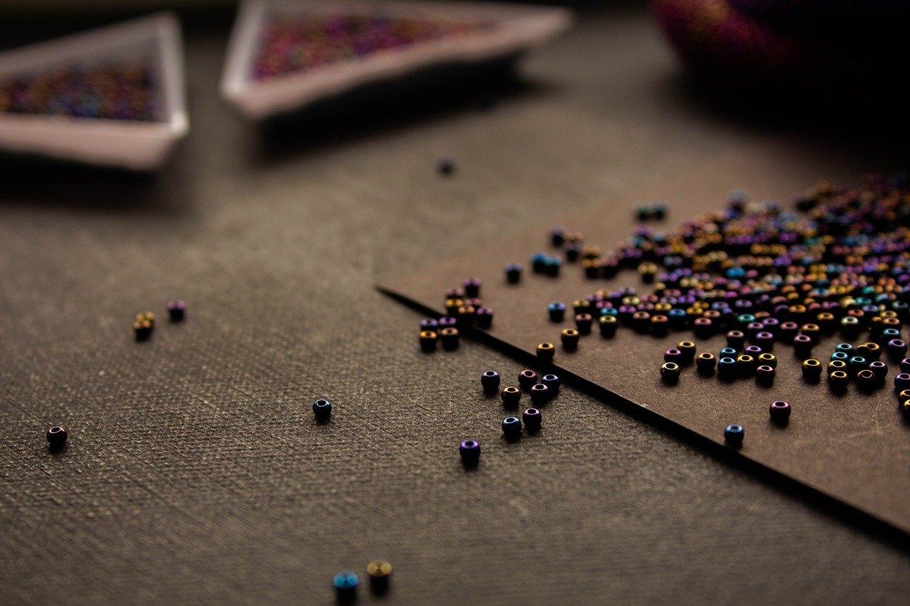 beads, hand made, bead crochet, colorful, necklace, beads, beads, beads, beads, beads, hand made