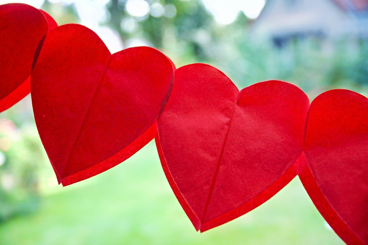 hearts, love, valentine's day, wedding, romance