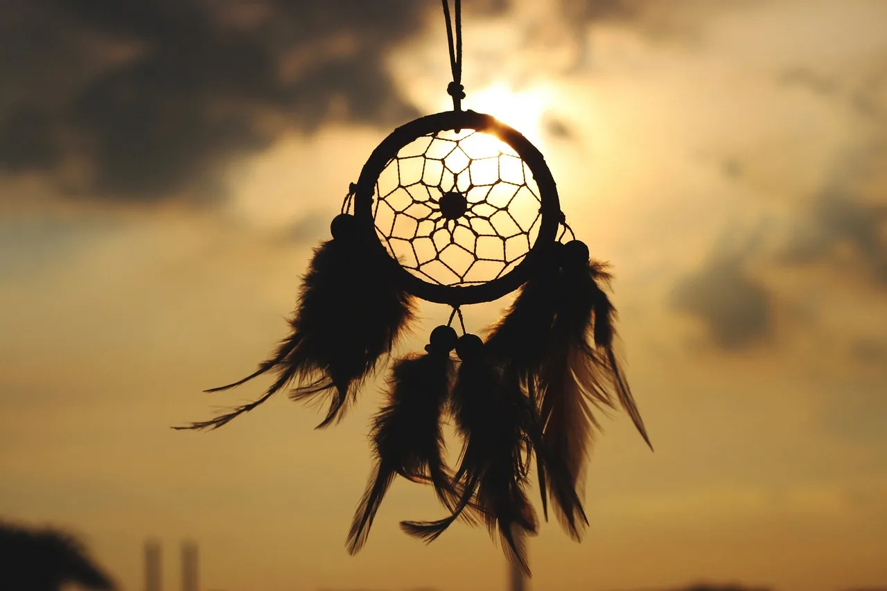 dream catcher, kultura, natura, indyjski, śnić, słońce, tradycja, wiara, plama