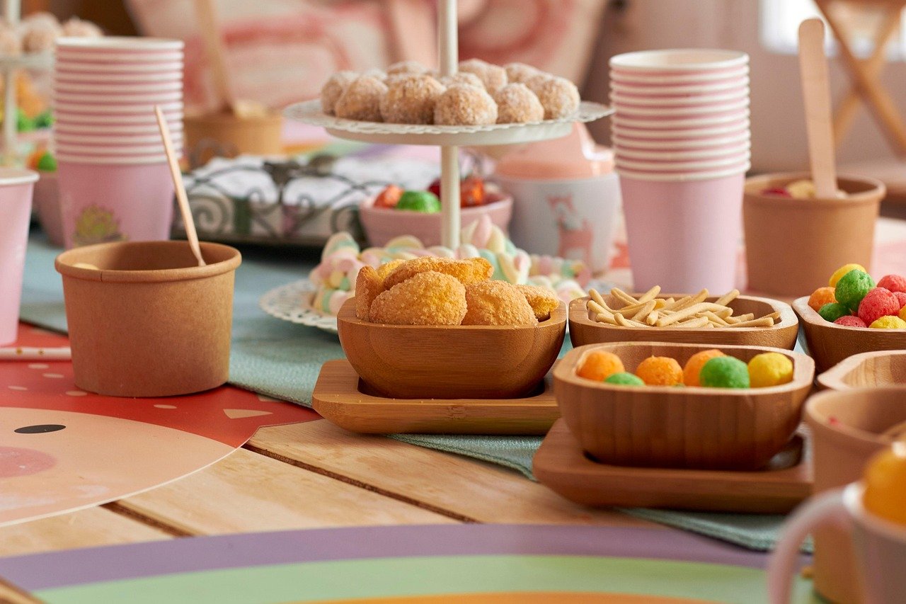 cookies, cups, happy birthday, biscuits, celebration, party