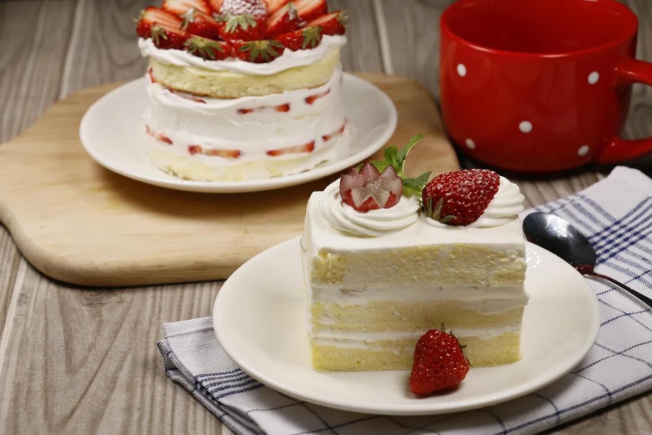 pieczywo, pieczenie, smaczny, strawberry cake
