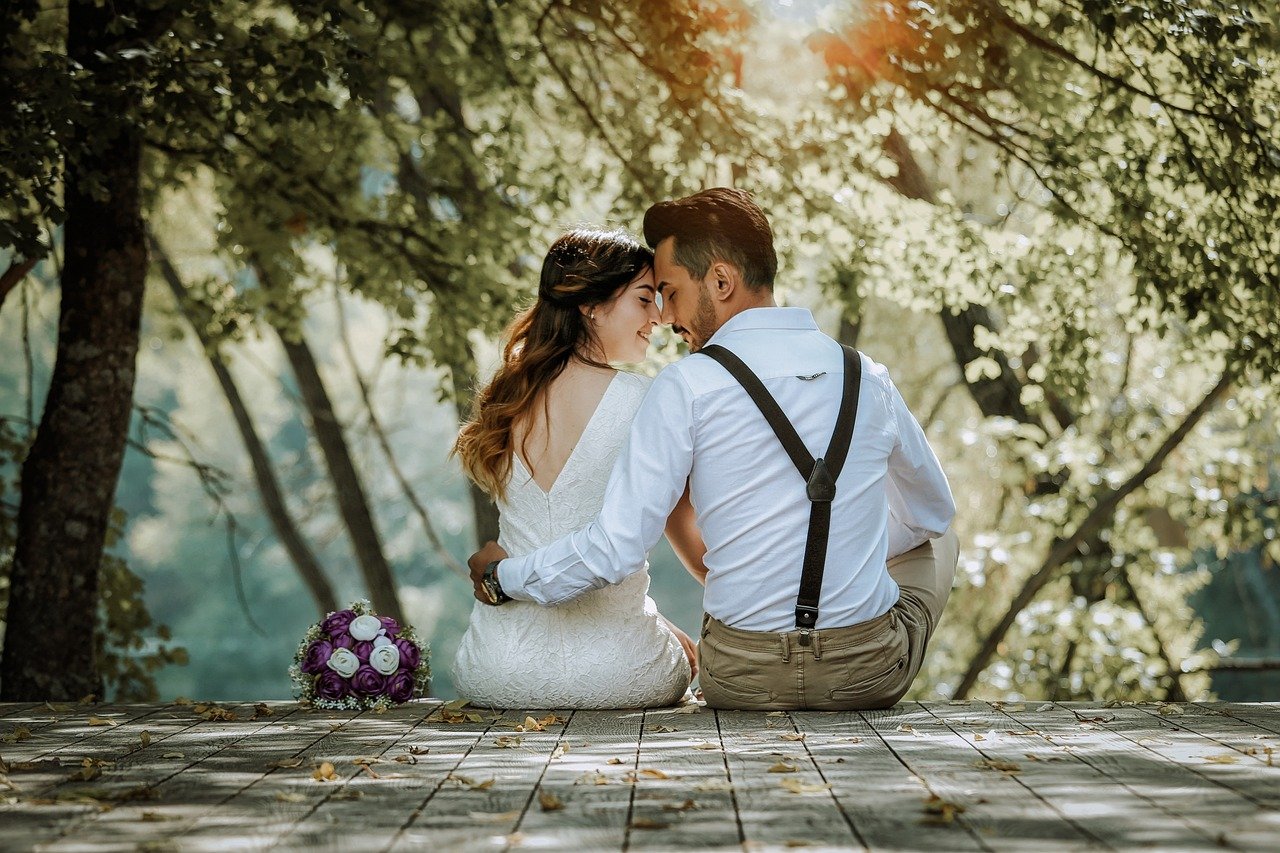 happy valentines day, couple, wedding, marriage, bridal, double, love, people, nature, man, woman, romance, happy, romantic, dress, married, male, big, girl, happiness, celebration, ceremony, wife, bouquet, grass