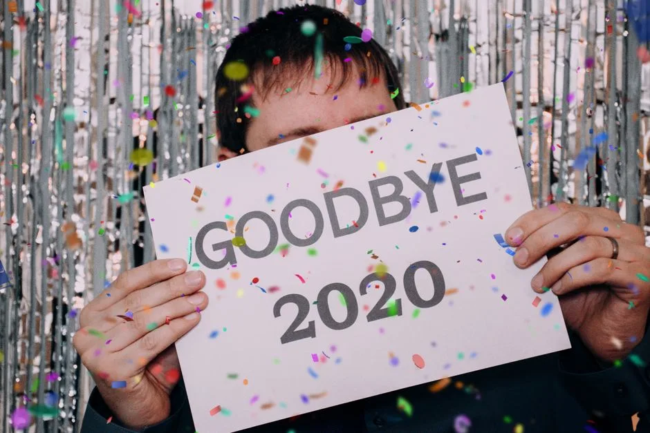 Celebrate the end of 2020 with colorful confetti and joyful vibes.