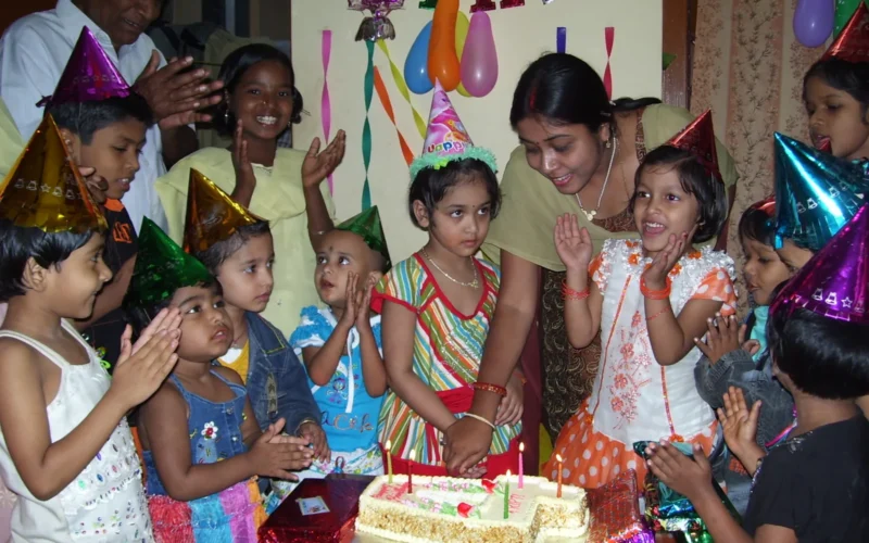 A child's birthday celebration