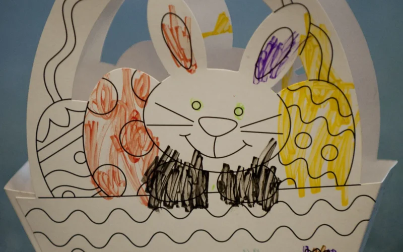 Children and parents made various arts and crafts at the Easter Bunny Kids at Play event April 4, 2012, at Incirlik Air Base, Turkey. The event was hosted by the 39th Force Support Squadron and included games, a chance to take photos with the Easter bunny, and an egg hunt.