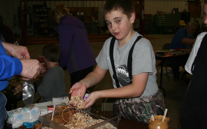 Homemade bird feeders.. Photo courtesy of Huron WMD
