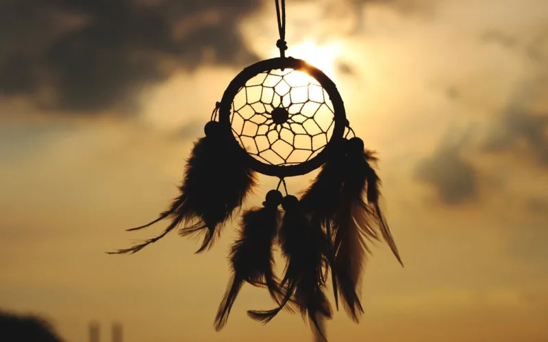 dream catcher, kultura, natura, indyjski, śnić, słońce, tradycja, wiara, plama