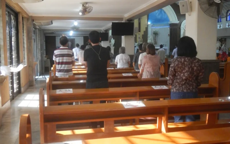 Easter Sunday Mass 2021 (Immaculate Conception Church of Baliuag) Holy Week in the Philippines Easter Sunday Roman Catholic Diocese of Malolos Paschal candle Liturgical year Paschal Triduum Easter Triduum (Latin: Triduum Paschale) Holy Triduum (Latin: Triduum Sacrum), or the Three Days Easter Pascha or Resurrection Sunday Divine Mercy Sunday Mass (liturgy) Canon of the Mass Eucharistic Celebration Eucharist in the Catholic Church Lumen Christi (Light of Christ)