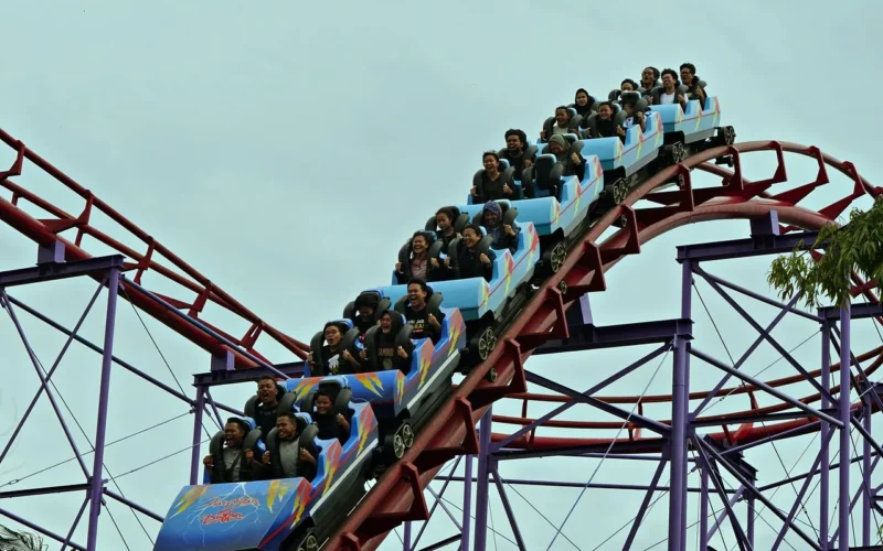 roller coaster, park rozrywki, atrakcja