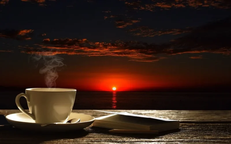 niebo, kawa, natura, cup, wschód słońca, morning, świńska skóra, zachód słońca, water, naturalnie, feeash, travel, fine art, wezwanie, ocean, kawiarnia, dark, zrelaksować się