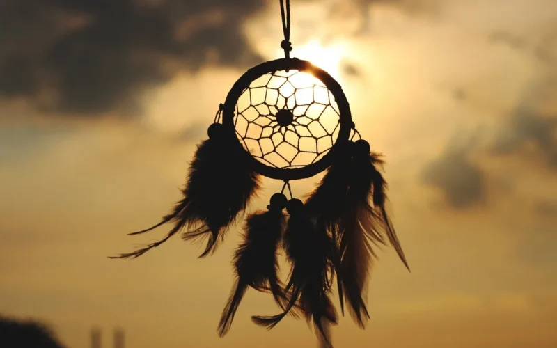 dream catcher, kultura, natura, indyjski, śnić, słońce, tradycja, wiara, plama